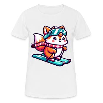 Rotfuchs Eishockey - Flinker Spieler auf dem Eis - Frauen T-Shirt atmungsaktiv - Weiß - Vorne - AI Model Female 172 dark (172cm)