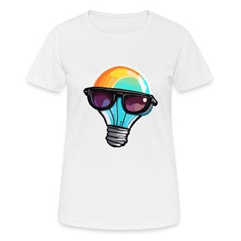 Bulb / Bulb / Brightness / Light - Women's Breathable T-Shirt - white - Front - AI Model Female 172 dark (172cm)