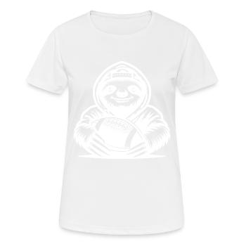 Sloth Quarterback Football américain - T-shirt respirant Femme - blanc - Devant - AI Model Female 172 dark (172cm)