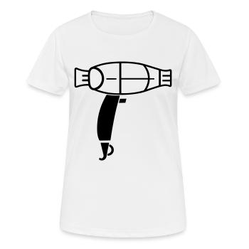 Seche cheveux - T-shirt respirant Femme - blanc - Devant - AI Model Female 172 dark (172cm)
