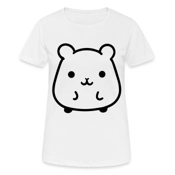 Hamster - Frauen T-Shirt atmungsaktiv - Weiß - Vorne - AI Model Female 172 dark (172cm)