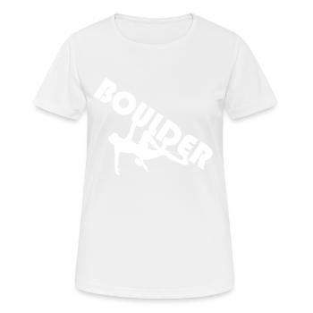 bouldering - T-shirt respirant Femme - blanc - Devant - AI Model Female 172 dark (172cm)