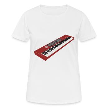 Electro Synthétiseur design du clavier. - T-shirt respirant Femme - blanc - Devant - AI Model Female 172 dark (172cm)
