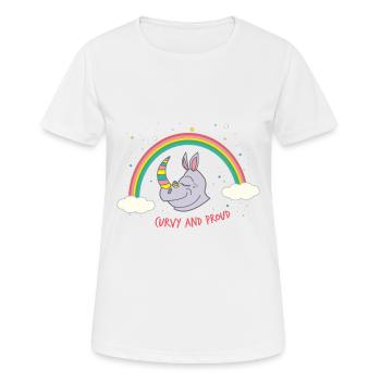 Curvy and Proud Rhino - Women's Breathable T-Shirt - white - Front - AI Model Female 172 dark (172cm)