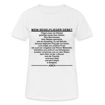Segelflieger Gebet - Frauen T-Shirt atmungsaktiv - Weiß - Vorne - AI Model Female 172 dark (172cm)