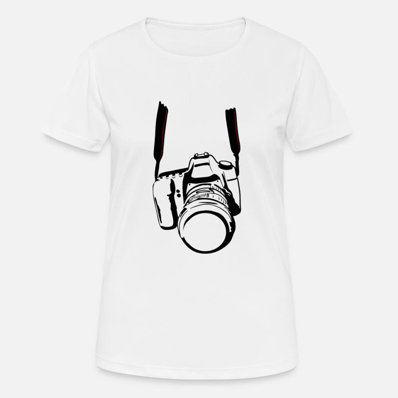 camera - Women's Breathable T-Shirt - white
