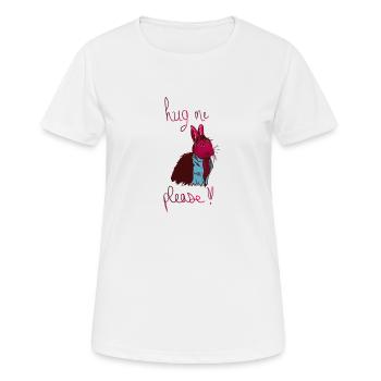 Hug me - T-shirt respirant Femme - blanc - Devant - AI Model Female 172 dark (172cm)