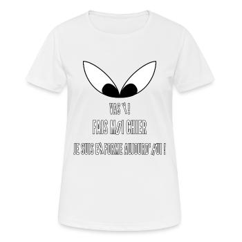 Je Suis En Forme - T-shirt respirant Femme - blanc - Devant - AI Model Female 172 dark (172cm)
