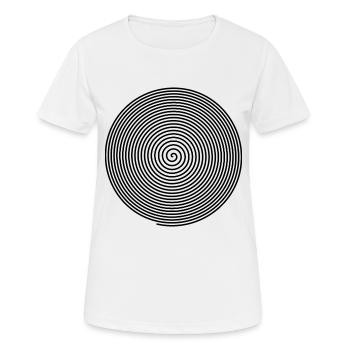 Cadeau en spirale, hypnose à illusion d'optique - T-shirt respirant Femme - blanc - Devant - AI Model Female 172 dark (172cm)