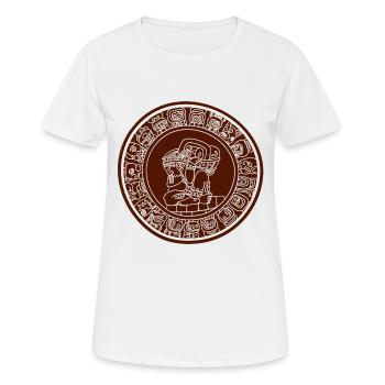 Calendrier Maya Calendrier Sun Horoscope Maya - T-shirt respirant Femme - blanc - Devant - AI Model Female 172 dark (172cm)