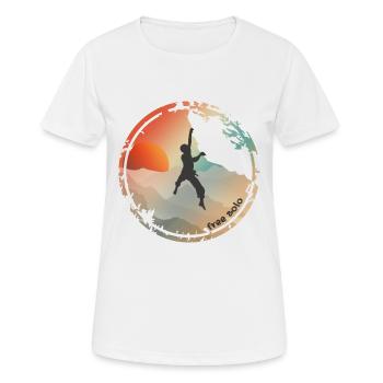Free solo climber - Women's Breathable T-Shirt - white - Front - AI Model Female 172 dark (172cm)