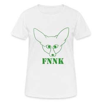 FNNK vert - T-shirt respirant Femme - blanc - Devant - AI Model Female 172 dark (172cm)