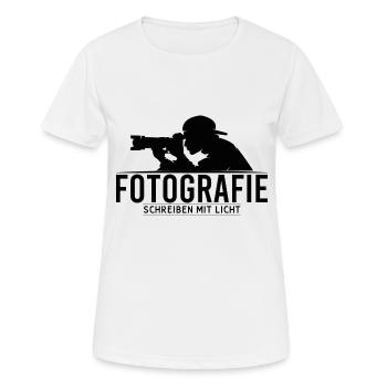 Fotografie Fotograf fotografieren Fotografen - Frauen T-Shirt atmungsaktiv - Weiß - Vorne - AI Model Female 172 dark (172cm)