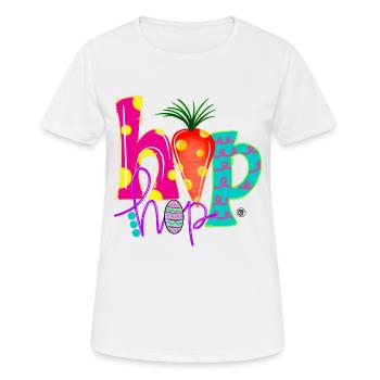 Hip Hop - Frauen T-Shirt atmungsaktiv - Weiß - Vorne - AI Model Female 172 dark (172cm)