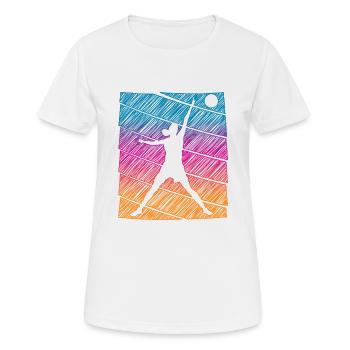 Cool Basketball Femmes Fille Cadeau - T-shirt respirant Femme - blanc - Devant - AI Model Female 172 dark (172cm)
