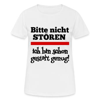Bitte nicht stören! - Frauen T-Shirt atmungsaktiv - Weiß - Vorne - AI Model Female 172 dark (172cm)
