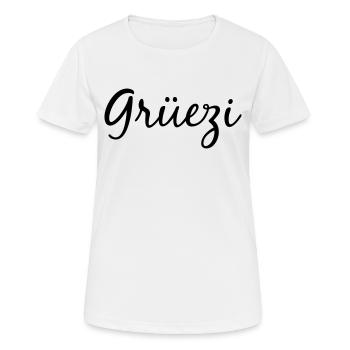 Hello - Women's Breathable T-Shirt - white - Front - AI Model Female 172 dark (172cm)