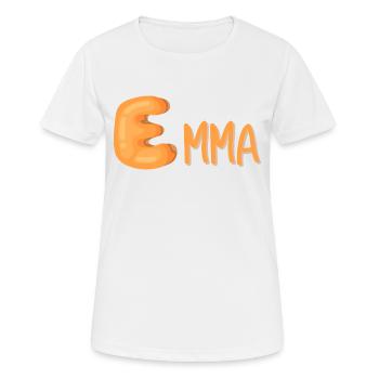 Emma - Frauen T-Shirt atmungsaktiv - Weiß - Vorne - AI Model Female 172 dark (172cm)
