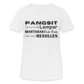 INDONET Indo Snacks - T-shirt respirant Femme - blanc - Devant - AI Model Female 172 dark (172cm)