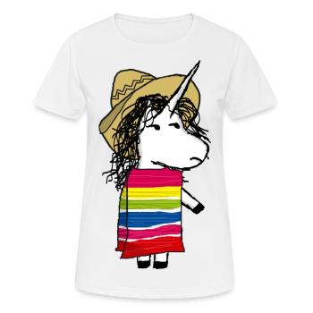 Mexikanisches Einhorn - Frauen T-Shirt atmungsaktiv - Weiß - Vorne - AI Model Female 172 dark (172cm)