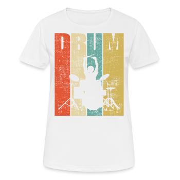 Schlagzeug Schlagzeuger Drumline Drumsticks - Frauen T-Shirt atmungsaktiv - Weiß - Vorne - AI Model Female 172 dark (172cm)
