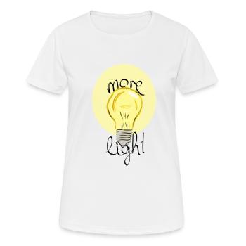 Plus de lumière - T-shirt respirant Femme - blanc - Devant - AI Model Female 172 dark (172cm)