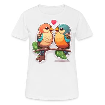 L’amour en harmonie - T-shirt respirant Femme - blanc - Devant - AI Model Female 172 dark (172cm)