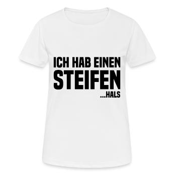 J'ai un cou raide noir - T-shirt respirant Femme - blanc - Devant - AI Model Female 172 dark (172cm)