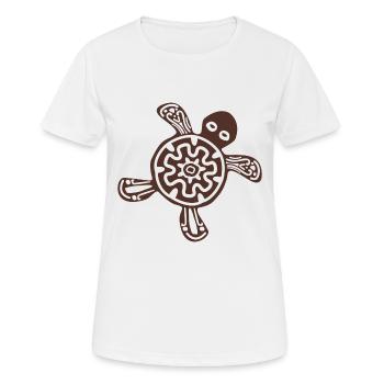 Schildkroete Turtle Zeichnung Mexiko braun - Frauen T-Shirt atmungsaktiv - Weiß - Vorne - AI Model Female 172 dark (172cm)