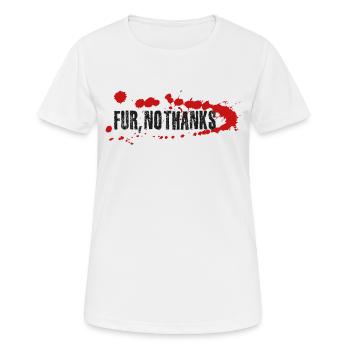 Fur non merci - T-shirt respirant Femme - blanc - Devant - AI Model Female 172 dark (172cm)
