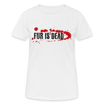 La fourrure est morte - T-shirt respirant Femme - blanc - Devant - AI Model Female 172 dark (172cm)