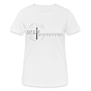 Stuttgart - Frauen T-Shirt atmungsaktiv - Weiß - Vorne - AI Model Female 172 dark (172cm)