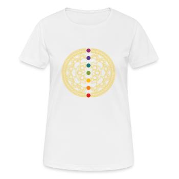 Chakra 7 chakras Méditation Spiritualité cadeau - T-shirt respirant Femme - blanc - Devant - AI Model Female 172 dark (172cm)