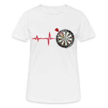 Geschenk Heartbeat Dart - Frauen T-Shirt atmungsaktiv - Weiß - Vorne - AI Model Female 172 dark (172cm)