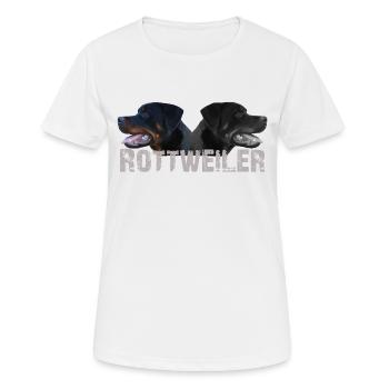Rottweiler,Hundesport,Hundekopf,Diensthund,Hund, - Frauen T-Shirt atmungsaktiv - Weiß - Vorne - AI Model Female 172 dark (172cm)