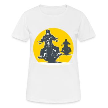 biker bike bike bike vintage papa papy biker - Frauen T-Shirt atmungsaktiv - Weiß - Vorne - AI Model Female 172 dark (172cm)