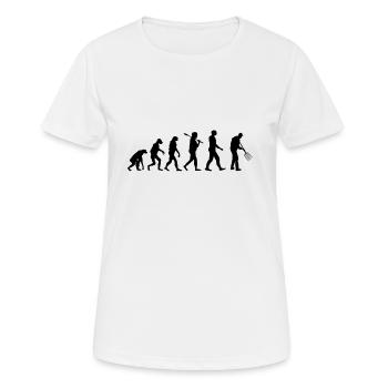 Landwirt Mistgabel Evolution - Frauen T-Shirt atmungsaktiv - Weiß - Vorne - AI Model Female 172 dark (172cm)