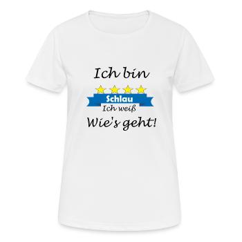 Schlau - Frauen T-Shirt atmungsaktiv - Weiß - Vorne - AI Model Female 172 dark (172cm)