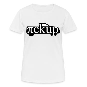 Pick-up - Frauen T-Shirt atmungsaktiv - Weiß - Vorne - AI Model Female 172 dark (172cm)