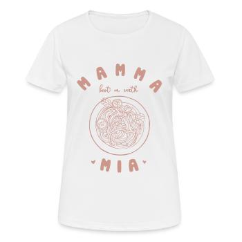 Mamma Mia - Best Mum Ever - Spaghetti - Italian - Women's Breathable T-Shirt - white - Front - AI Model Female 172 dark (172cm)