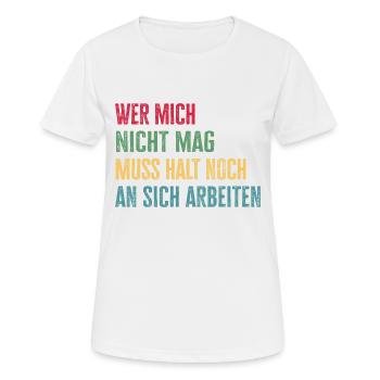 Selbstliebe Selbstbewusstsein ignoriere andere - Frauen T-Shirt atmungsaktiv - Weiß - Vorne - AI Model Female 172 dark (172cm)