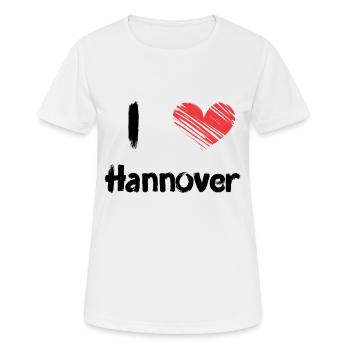 J'adore Hanovre - T-shirt respirant Femme - blanc - Devant - AI Model Female 172 dark (172cm)