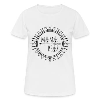 Mama Bear - Frauen T-Shirt atmungsaktiv - Weiß - Vorne - AI Model Female 172 dark (172cm)