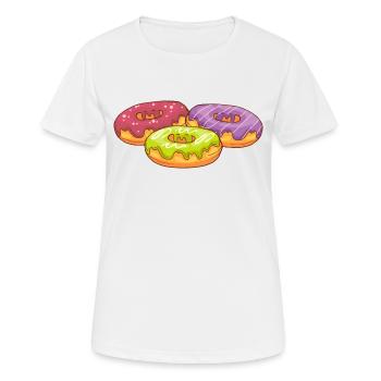Donuts Confiserie Cookie Törtchen Kuchen Torten - Frauen T-Shirt atmungsaktiv - Weiß - Vorne - AI Model Female 172 dark (172cm)