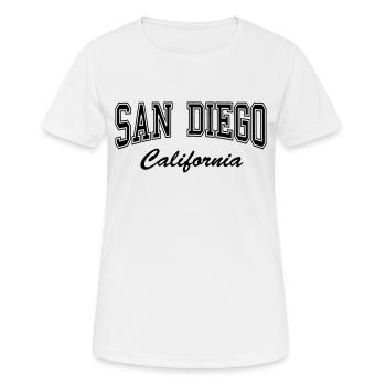 San Diego California - Frauen T-Shirt atmungsaktiv - Weiß - Vorne - AI Model Female 172 dark (172cm)