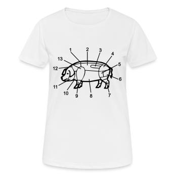 the_schwein - T-shirt respirant Femme - blanc - Devant - AI Model Female 172 dark (172cm)