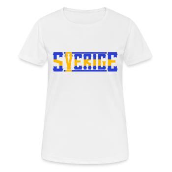 sverige - Frauen T-Shirt atmungsaktiv - Weiß - Vorne - AI Model Female 172 dark (172cm)