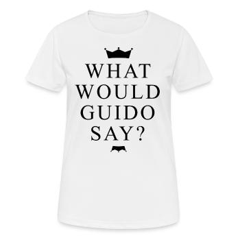 Que dirait Guido? Amusez-vous avec les couronnes - T-shirt respirant Femme - blanc - Devant - AI Model Female 172 dark (172cm)