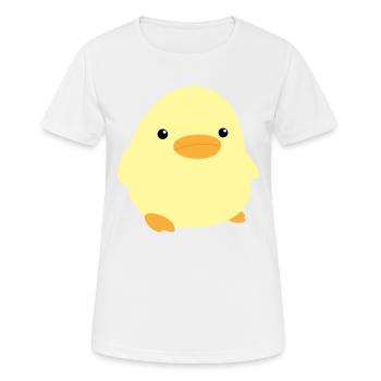 Süße Ente Meme Huhn Hahn Tier niedlich Dank Küken - Frauen T-Shirt atmungsaktiv - Weiß - Vorne - AI Model Female 172 dark (172cm)