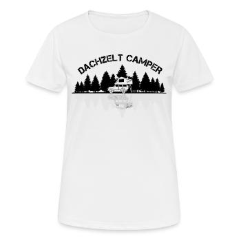 Dachzelt Camper - Frauen T-Shirt atmungsaktiv - Weiß - Vorne - AI Model Female 172 dark (172cm)
